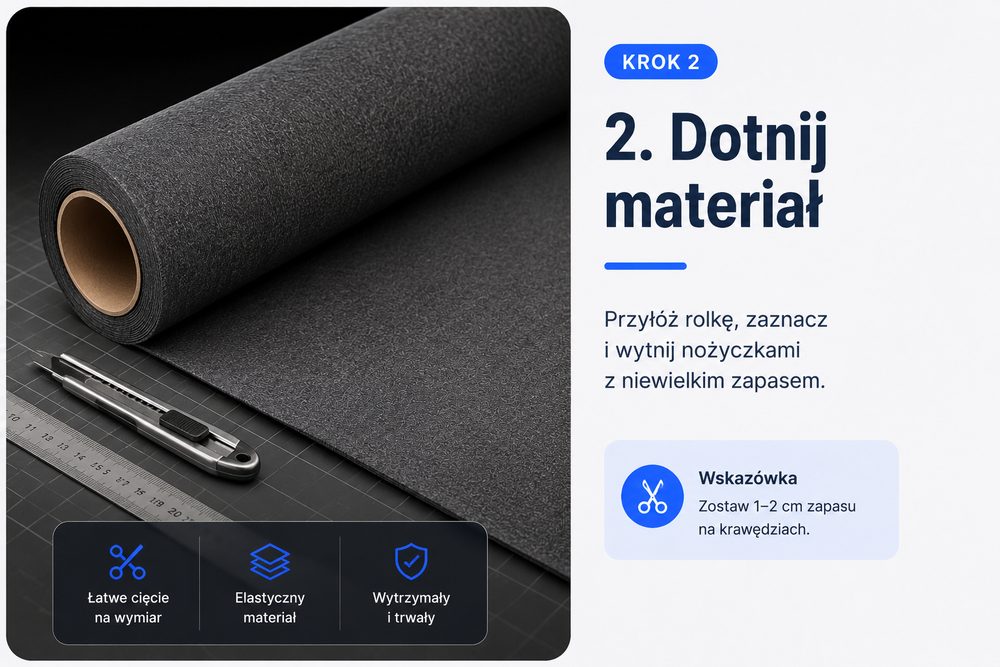 Krok 2 — dotnij materiał